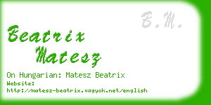 beatrix matesz business card